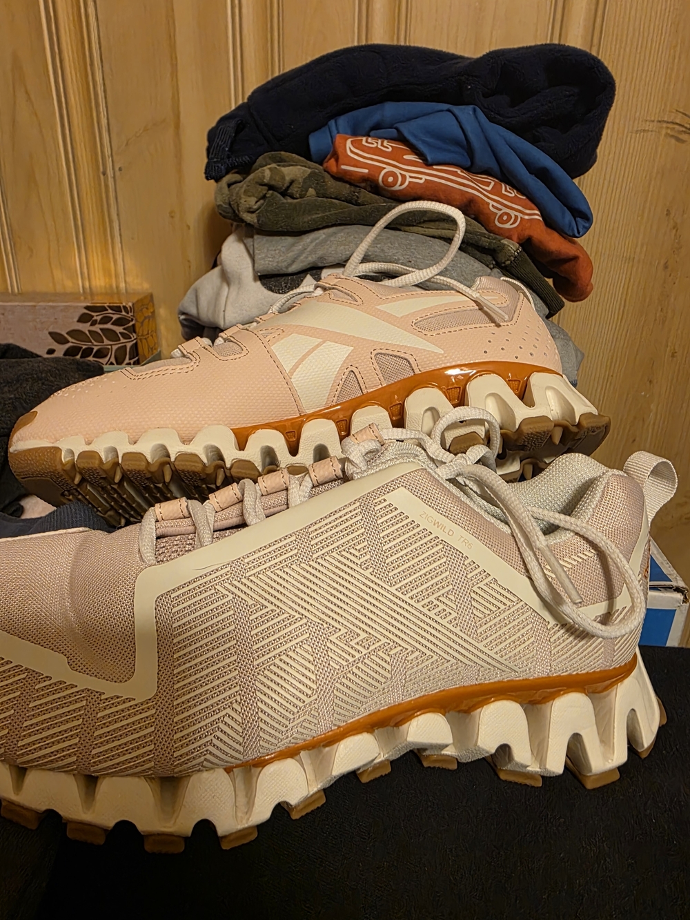 Reebok Pink and Orange Women's Athletic Shoes